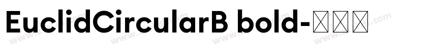 EuclidCircularB bold字体转换